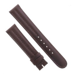 Cinturino Sartoriale Pelle Vitello Marrone Scuro Opaco 18/18 mm B40M doppia bombatura