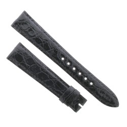 Cinturino Sartoriale Coccodrillo Nero Lucido 18/14 mm B30B forma classica