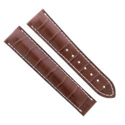 Cinturino Misure adatte a OMEGA Speedmaster Alligatore Marrone Opaco 21/18 mm B54B cuciture chiare.