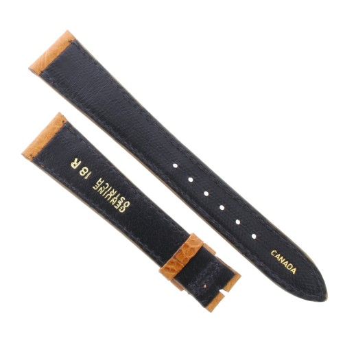 Cinturino Sartoriale Pelle Vitello Martellata Marrone Miele 18/14 mm B33N classico