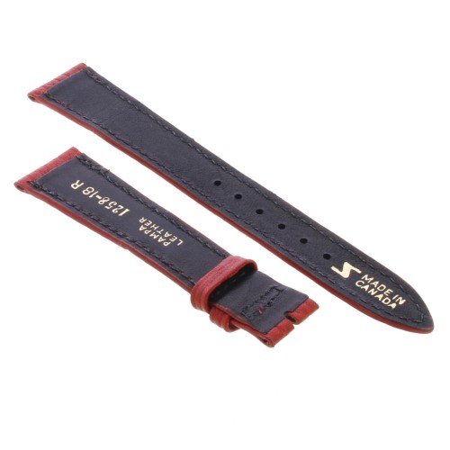 Cinturino Sartoriale Pelle Vitello Martellata Rosso 18/14 mm B40N classico