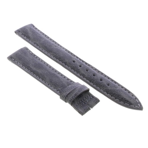 Cinturino Sartoriale Pelle Vitello Martellata Grigio 18/16 mm B40N