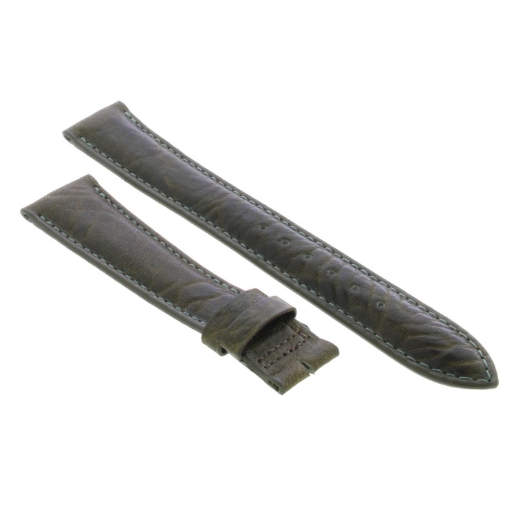Cinturino Sartoriale Pelle Vitello Martellata Verde 19/14 mm B38N classico