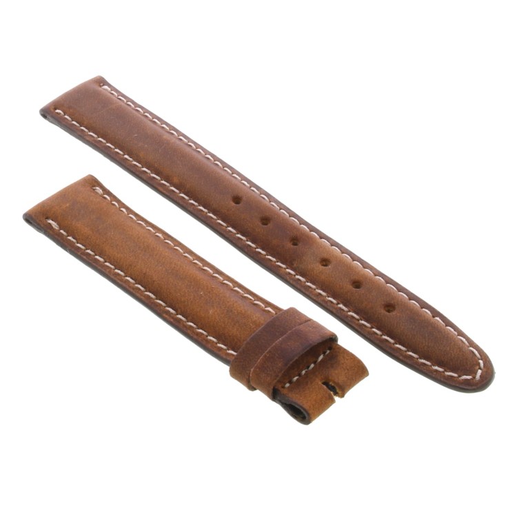 Cinturino Sartoriale Pelle Vitello Marrone Sfumato Opaco 18/16 mm B40M