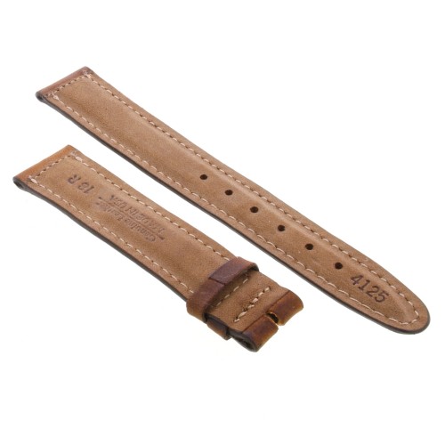Cinturino Sartoriale Pelle Vitello Marrone Sfumato Opaco 18/16 mm B40M