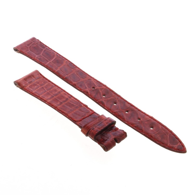 Longines Cinturino Coccodrillo Rosso Bordeaux Opaco misure 18/14 mm B20R. Presenta segni di usura.