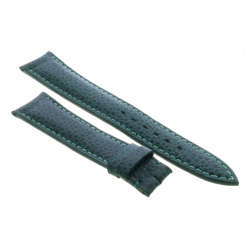 Cinturino Sartoriale Pelle Vitello Martellata Verde 19/16 mm B42G classico punta piatta