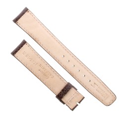 Cinturino Sartoriale Pelle Vitello Martellata Marrone Testa di Moro 18/16 mm B33B classico punta piatta 2