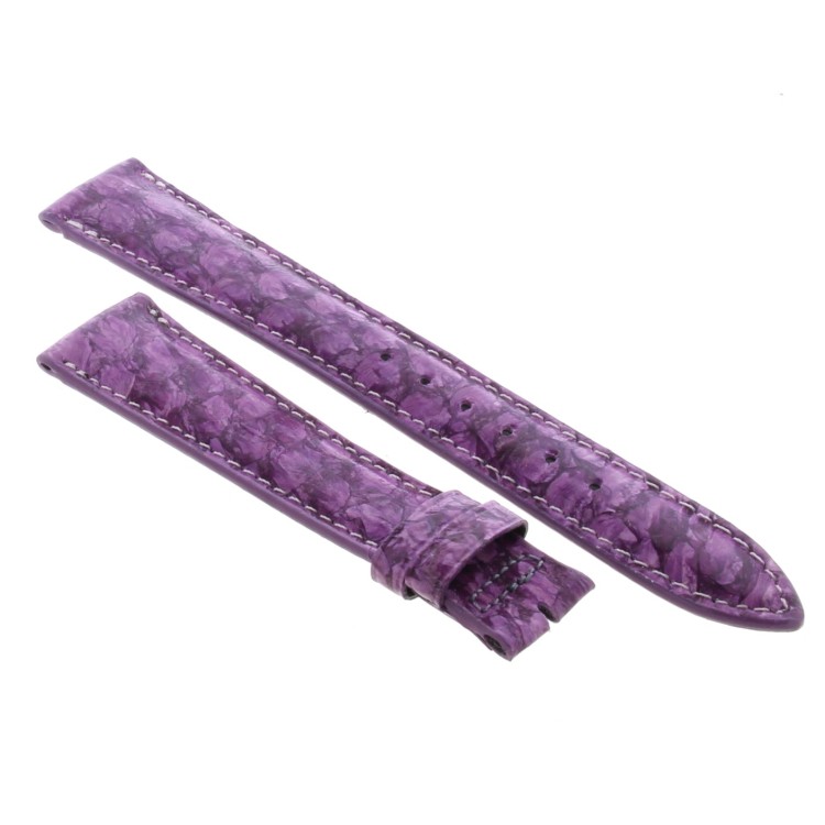 Cinturino Sartoriale Pelle Viola Sfumato Opaco 18/14 mm B35N fodera nera classico