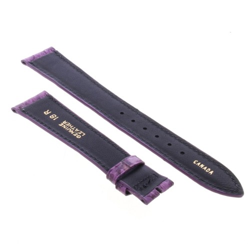 Cinturino Sartoriale Pelle Viola Sfumato Opaco 18/14 mm B35N fodera nera classico