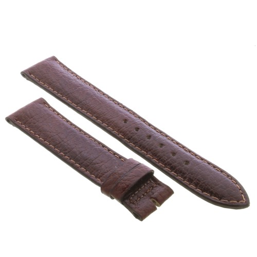 Cinturino Pelle Vitello Martellata Marrone Testa di Moro 20/18 mm B38B classico