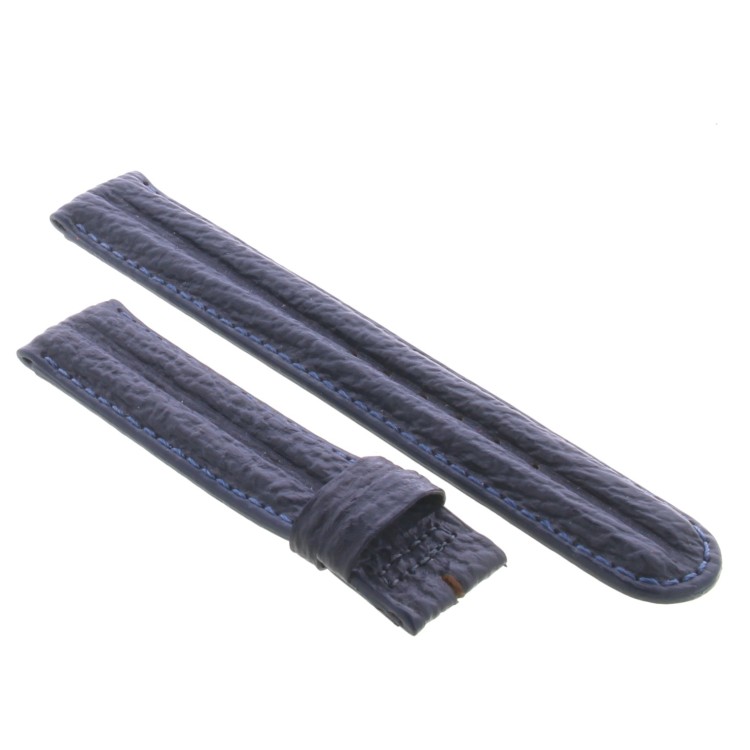 Cinturino Sartoriale Squalo Blu Opaco 18/18 mm B50N doppia bombatura