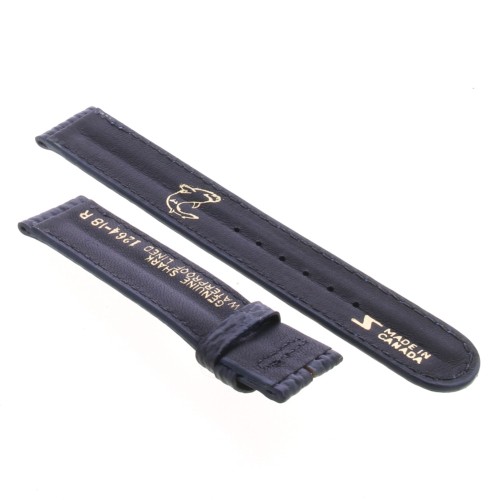Cinturino Sartoriale Squalo Blu Opaco 18/18 mm B50N doppia bombatura