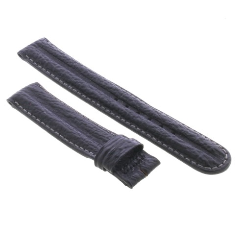 Cinturino Sartoriale Squalo Nero Opaco 18/18 mm B50N doppia bombatura