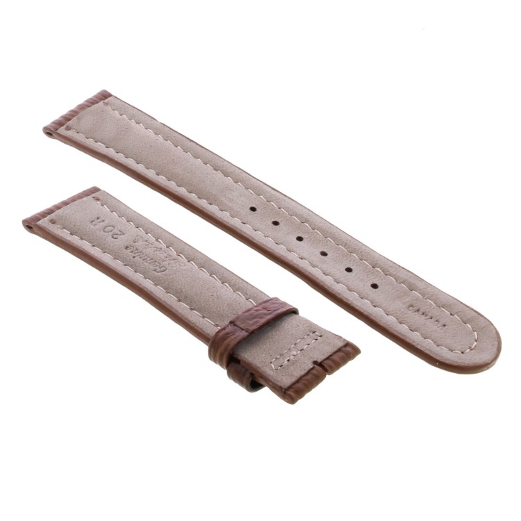 Cinturino Sartoriale Squalo Marrone Opaco 20/18 mm B50G con bombatura