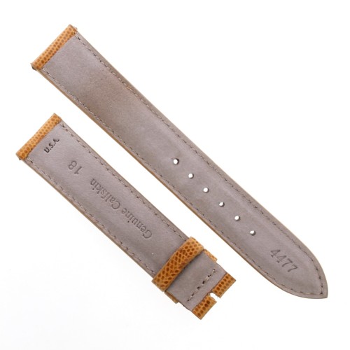 Cinturino Sartoriale Stampa Lucertola Marrone Miele Semilucido 18/16 mm B40B forma classica