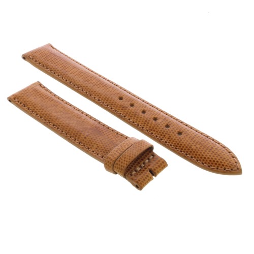 Cinturino Sartoriale Stampa Lucertola Marrone Miele Semilucido 18/16 mm B40B forma classica