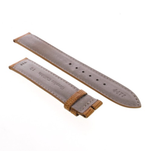 Cinturino Sartoriale Stampa Lucertola Marrone Miele Semilucido 18/16 mm B40B forma classica