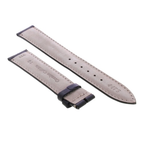 Cinturino Sartoriale Stampa Lucertola Nero Semilucido 18/16 mm B40B forma classica