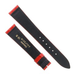 Cinturino Sartoriale Stampa Coccodrillo Rosso semilucido 18/14 mm B20N forma classica 2