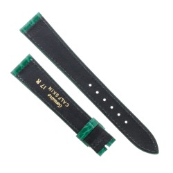 Cinturino Sartoriale Stampa Alligatore Verde semilucido 18/14 mm B25N forma classica 2