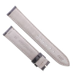 Cinturino Sartoriale Stampa Alligatore Grigio Semilucido 18/16 mm B40G forma classica 2