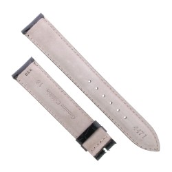Cinturino Sartoriale Stampa Alligatore Nero Semilucido 18/16 mm B40B forma classica 2