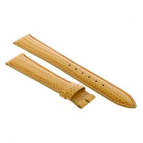 Cinturino Sartoriale Stampa Lucertola Tejus Giallo Lucido 18/14 mm B33N forma classica