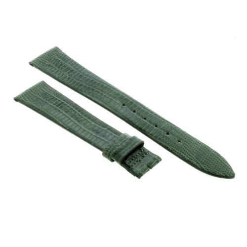 Cinturino Sartoriale Lucertola Tejus Verde Oliva Lucido 18/14 mm B25N forma classica