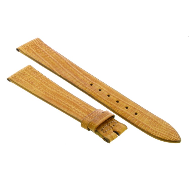 Cinturino Sartoriale Lucertola Tejus Giallo Lucido 18/14 mm B25N forma classica