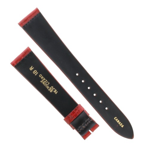Cinturino Sartoriale Lucertola Tejus Rosso Lucido 18/14 mm B25N forma classica