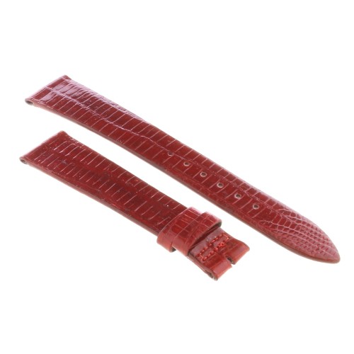 Cinturino Sartoriale Lucertola Tejus Rosso Lucido 18/14 mm B25N forma classica