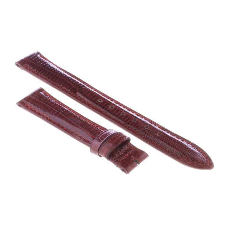 Cinturino Sartoriale Lucertola Tejus Rosso Bordeaux Lucido 14/12 mm B32G forma classica