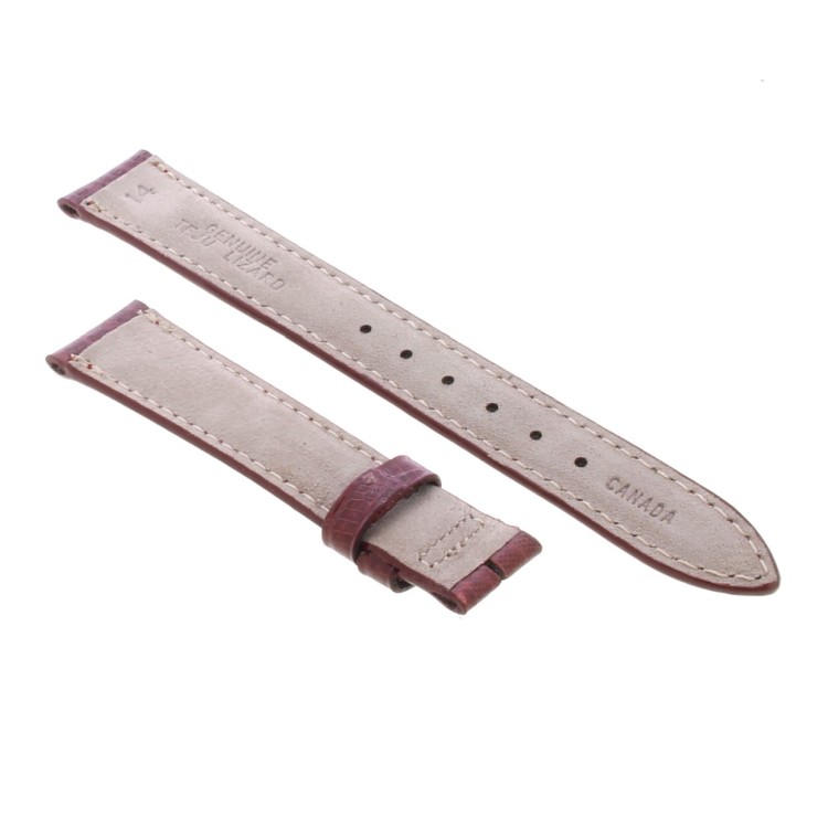 Cinturino Sartoriale Lucertola Tejus Rosso Bordeaux Lucido 14/12 mm B32G forma classica