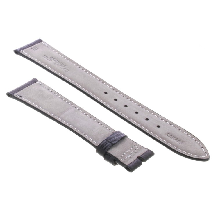 Cinturino Sartoriale Lucertola Tejus Nero Scuro Lucido 18/14 mm B35G forma classica