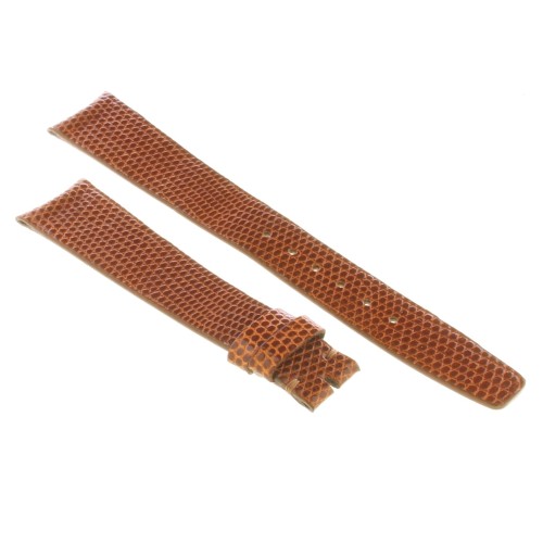 Cinturino Sartoriale Lucertola Marrone Lucido 18/14 mm B20M Piatto classico.