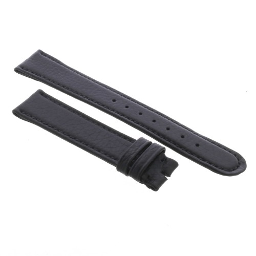 Cinturino non originale cuoio volanato nero tipo IWC Pilota 22/18