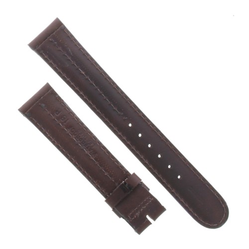 Cinturino Sartoriale Pelle Vitello Marrone Scuro Opaco 18/18 mm B40M doppia bombatura