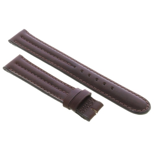 Cinturino Sartoriale Pelle Vitello Marrone Scuro Opaco 18/18 mm B40M doppia bombatura