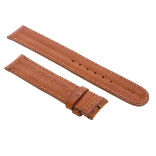 Cinturino Sartoriale Pelle Vitello Marrone Naturale Opaco 18/18 mm B40M doppia bombatura