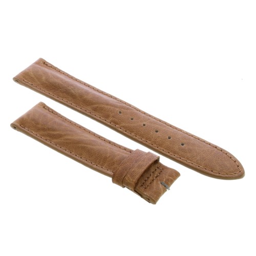 Cinturino Sartoriale Pelle Vitello Marrone Sfumato Opaco 20/18 mm B50N
