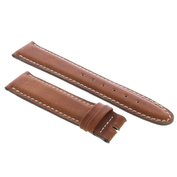 Cinturino Sartoriale Pelle Vitello Marrone Sfumato 20/18 mm B45M