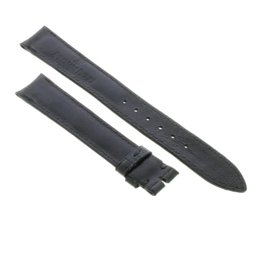 AUDEMARS PIGUET Cinturino Alligarore Nero lucido cucito misure 16/14 mm  spessore 3 mm