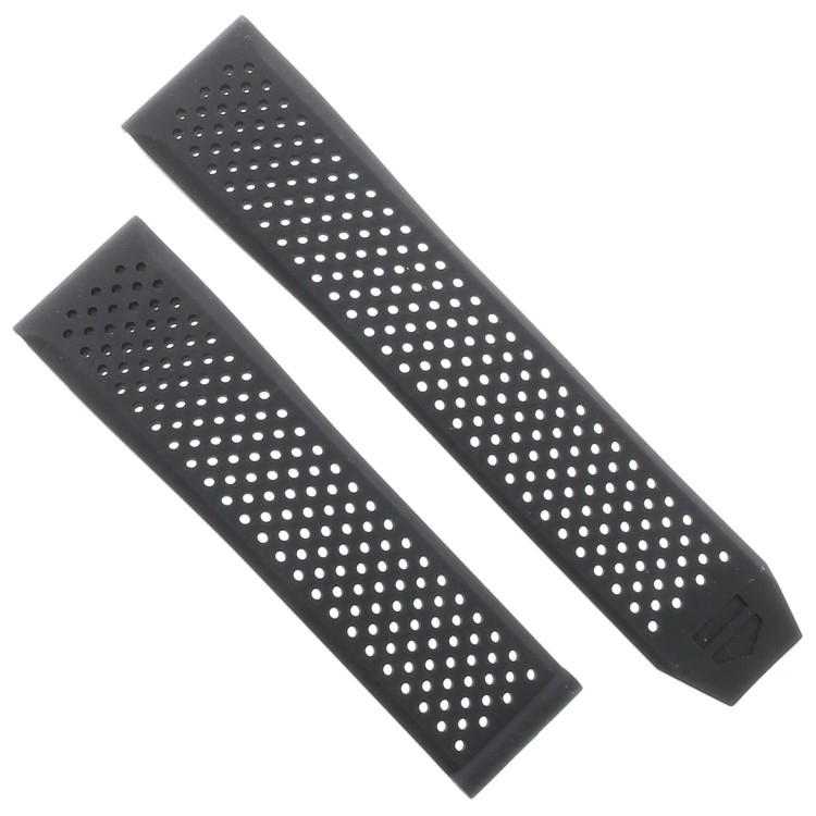 Tag Heuer Cinturino Carrera FT6228 Caucciù Nero 22/20 CBN2A1AA Cronografo.
