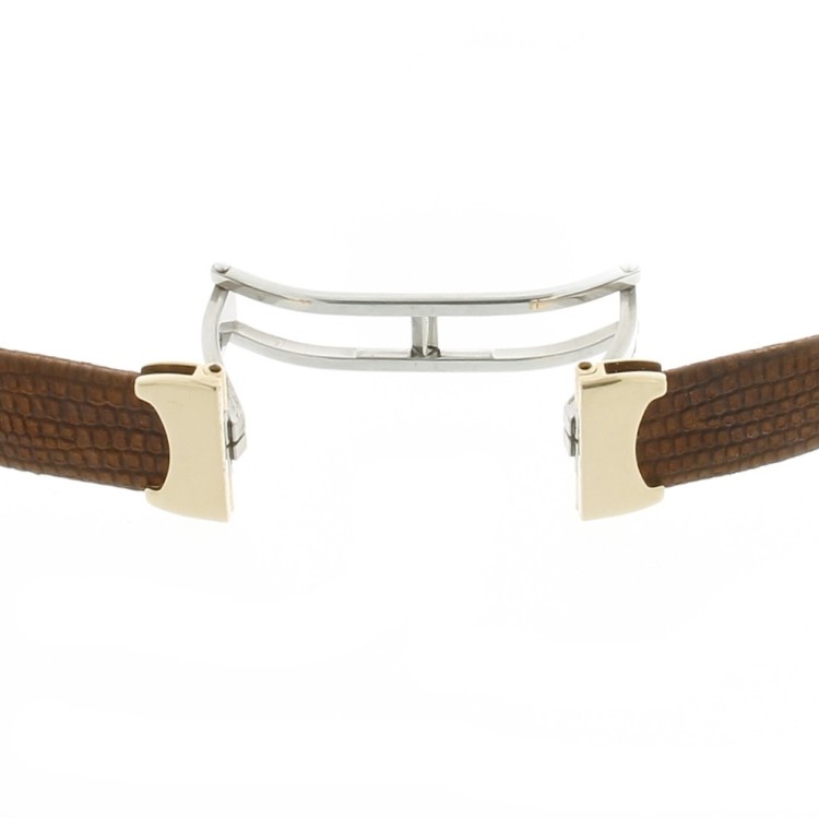 Zenith Cinturino Lucertola Accademy  Marrone con attacchi cassa e chiusura deployante acciaio PVD 17/14 mm