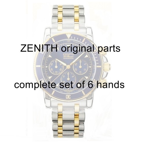 Zenith Lancette set 6 pezzi  per El Primero Rainbow ref 53.0370.400 cronografo Acciaio e Oro