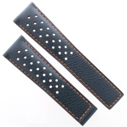 Tag Heuer Cinturino Monaco FC6401 Pelle Blue Forata 22/18 mm CAW211R.