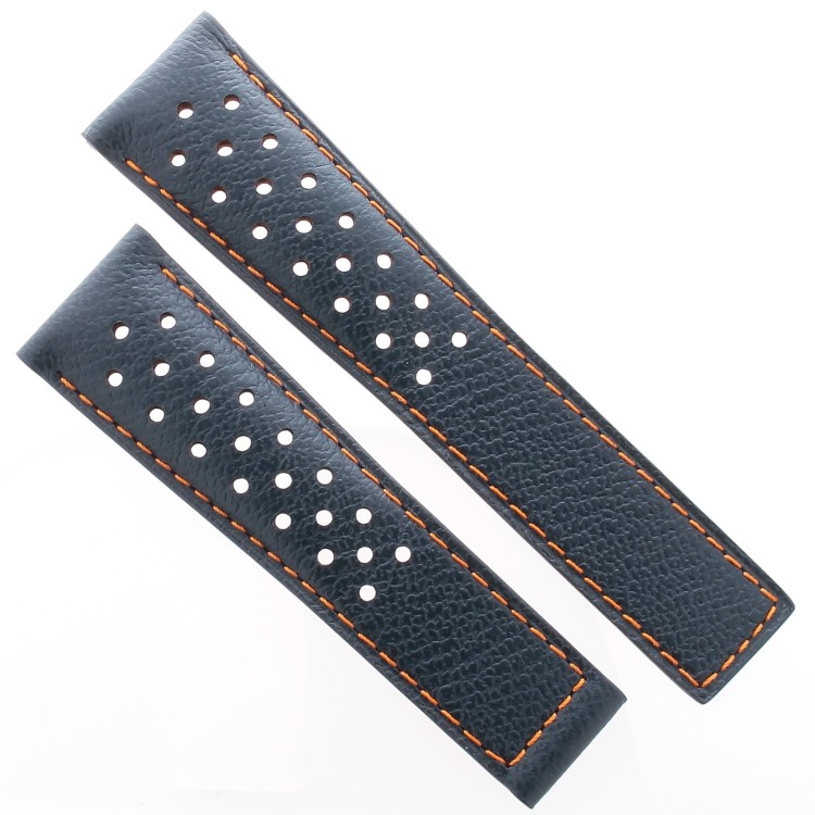 Tag Heuer Cinturino Monaco FC6401 Pelle Blue Forata 22/18 mm CAW211R.