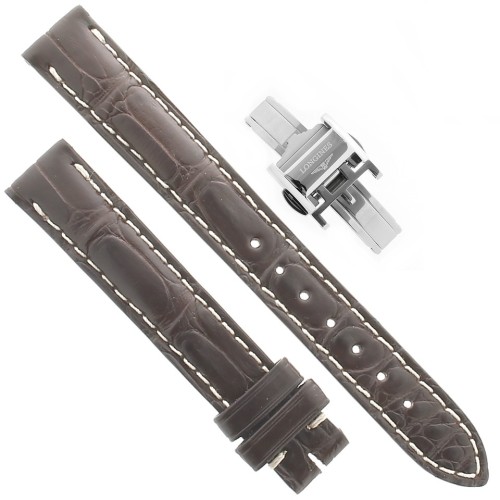 Longines Cinturino Alligatore L682120613 FDA Marrone Opaco 13/12 mm
