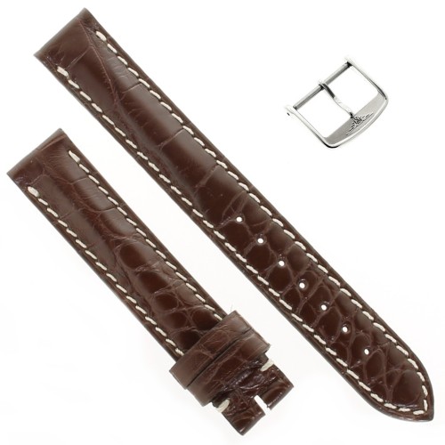Longines Cinturino Alligatore L682101351 FA Marrone testa di Moro 14/14 mm